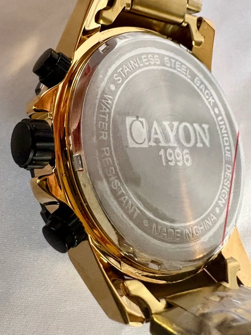 CAYON 1996 Gold-Tone Men's Watch